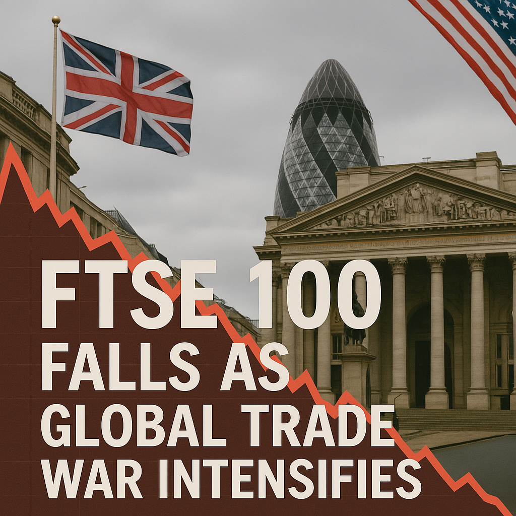 FTSE 100 Falls as Global Trade War Intensifies